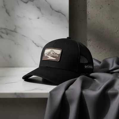 Columbia Mesh Snapback Hat – Black | Lightweight Outdoor & Casual Cap