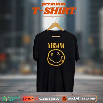 Premium "Nirvana" Graphic T-Shirt – Vintage Grunge Edition