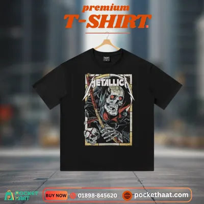 Premium "Metallica" Graphic T-Shirt – Dark Reaper Edition