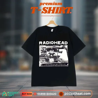 Premium "Radiohead" Graphic T-Shirt – Abstract Sketch Edition