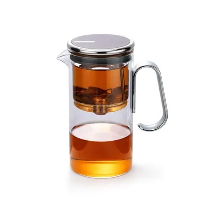 600 ML Glass Teapot in Dark Gray