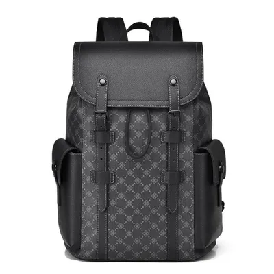 WEPOWER Textured Polyester Men's Business Travel Student BackpackLightweight Large-Capacity Backpack