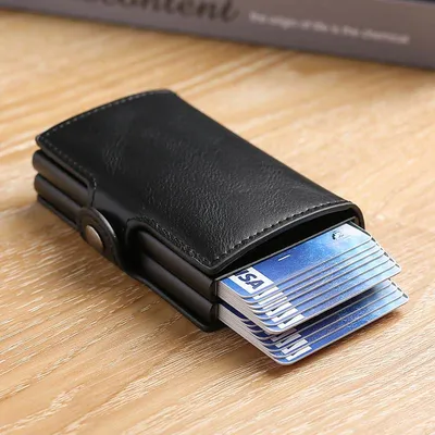 RFID Automatic Pop-Up Card Holder – Double-Layer Aluminum Alloy