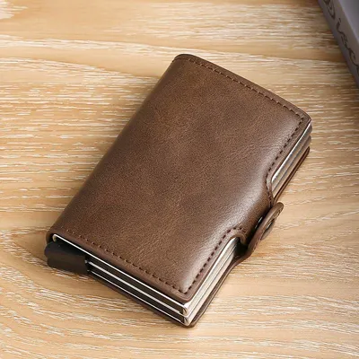 RFID Automatic Pop-Up Card Holder – Double-Layer Aluminum Alloy