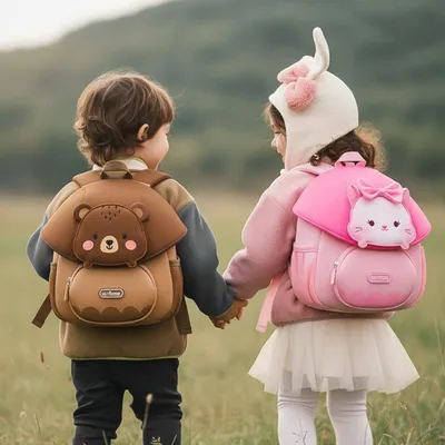 New Cute Casual Design 3-6 Years Old Boys Girls' Kids backpack Neoprene Cartoon Backpack