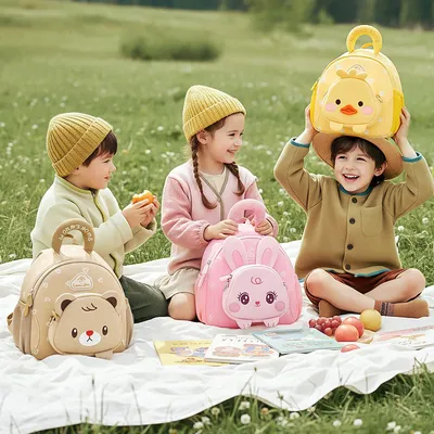 Children's Animal Cartoon Neoprene Zipper Closure Kids Backpack