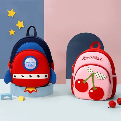 Cartoon Pattern Neoprene School Backpack