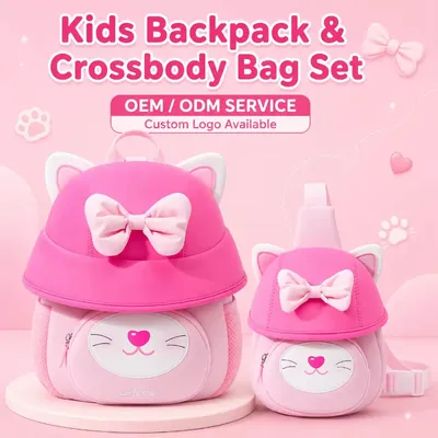  Pink Bunny Rabbit Animal Shape Kids Backpack