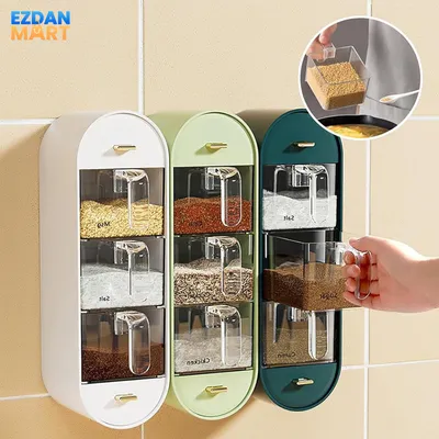 3-Tier Wall Mounted Spice Storage Box