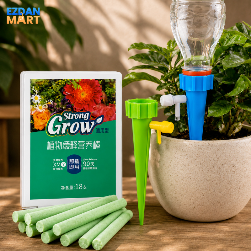 10 Pcs Water Drip Device & 1 Box Plant Nutrition Bar