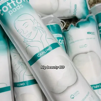 Caplino Cosmetic Cotton Pads 100 pcs | Lint-Free 100% Cotton