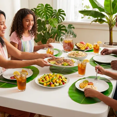 Tropical Artificial Banana Leaf Placemat and Table Decor (6pcs)