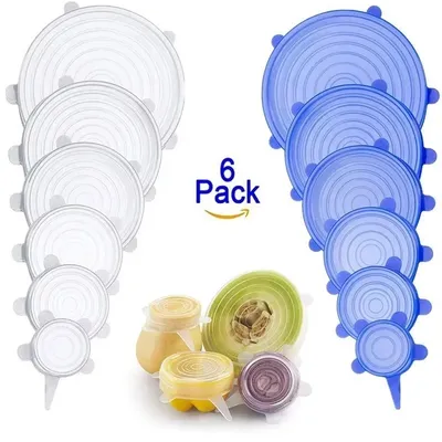 6-Pcs Silicon Food Cover Set