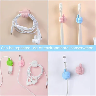 10 PCS Creative Silicone Thumb Wall Hook