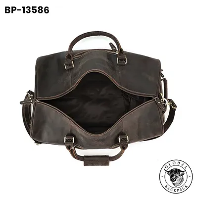 Men's  Premium Crazy Horse Leather Travel Duffle Bag