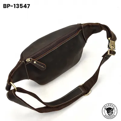 Men's Crazy Horse Leather Vintage Multifunctional Crossbody Chest Bag