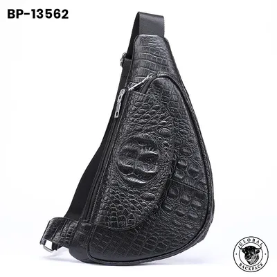 Genuine Cowhide Leather Retro Multifunctional Crossbody Chest Bag