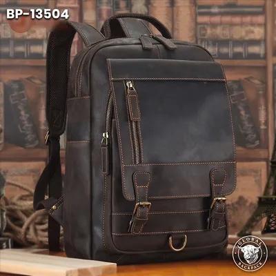 Men’s Vintage Crazy Horse Leather ravel & Outdoor Backpack