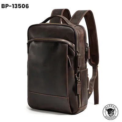 Genuine Vintage Crazy Horse Leather Backpack