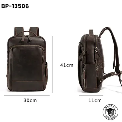 Genuine Vintage Crazy Horse Leather Backpack