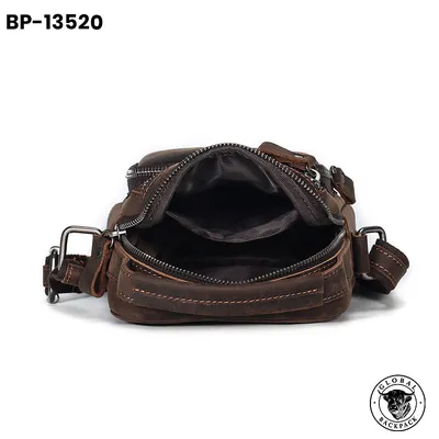 Men's Retro Crazy Horse Leather Crossbody Bag