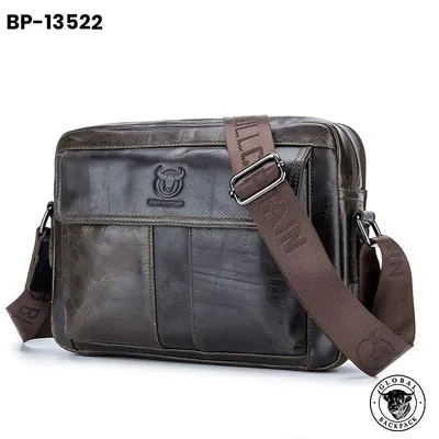Captain Niu Genuine Leather Men's Crossbody iPad Bag