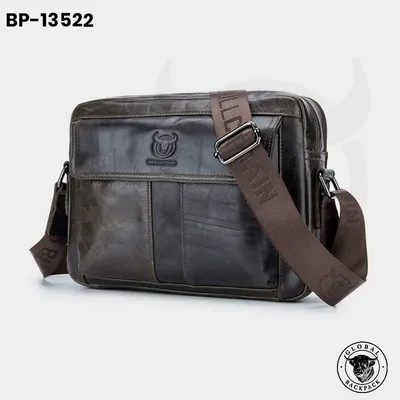Captain Niu Genuine Leather Men's Crossbody iPad Bag