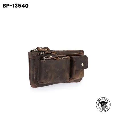 Men's Crazy Horse Leather 9-Inch Chest Bag