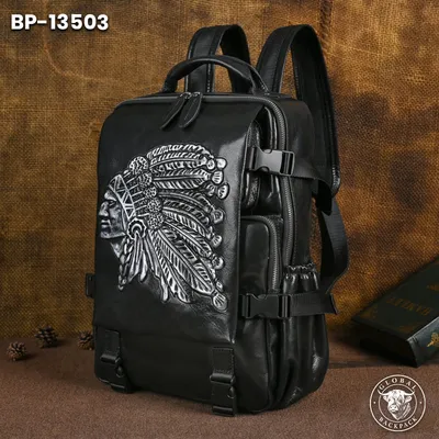 Men's Backpack Vintage Handmade Top Layer Cowhide Backpack