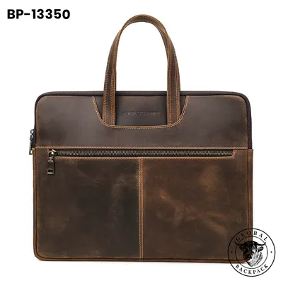 Crazy Horse Leather Macbook Pro15 Inch Zipper Laptop Case