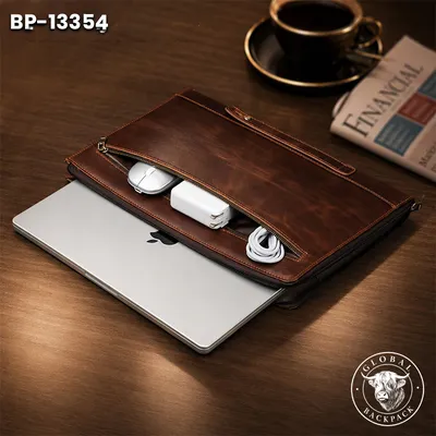 New macbook Pro14.2 Protective Case Crazy Horse Oil Leather Bag