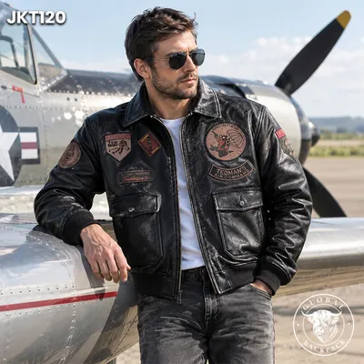 Men's Genuine Leather G1 Sheepskin Air Force Pilot Leather Jacket