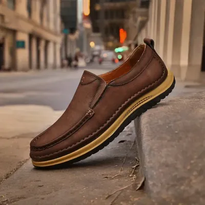Genuine Leather Slip on Casual Shoes