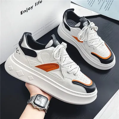 Premium Leather Men’s Casual Sneakers 