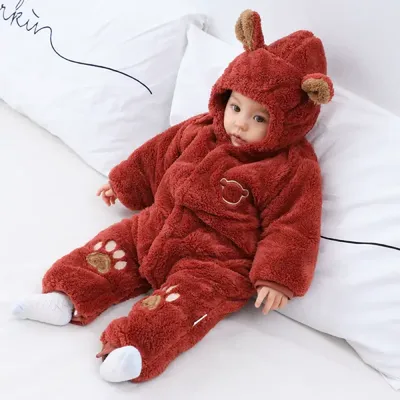 Baby Jumpsuits Winter Thickened Warm Clothes