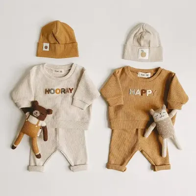 Kids Waffle Sweatshirt Set