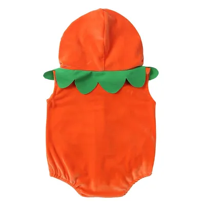 Baby Romper Pumpkin Themed Costume Sleeveless