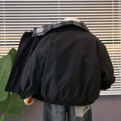 Boys' Faux Cotton Jacket With Fleece Lining