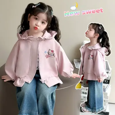 Coat Cute KT Cat Jacket For Little Girls