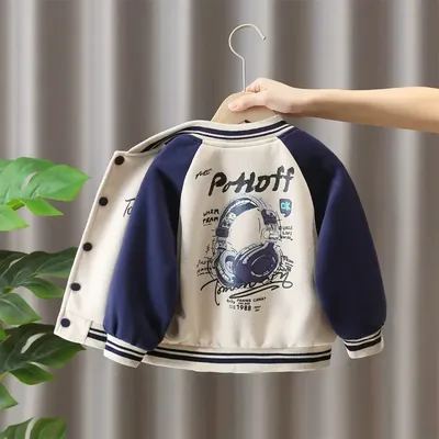 Boys Fashion Style Baseball Jacket