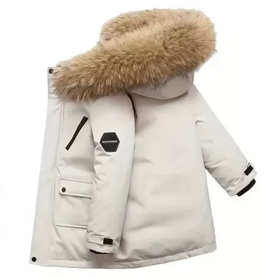 Boys' New Style Winter  Fur Collar Cotton Jacket