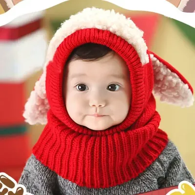 Baby Winter Korean Style Princess Wool Scarf Hat