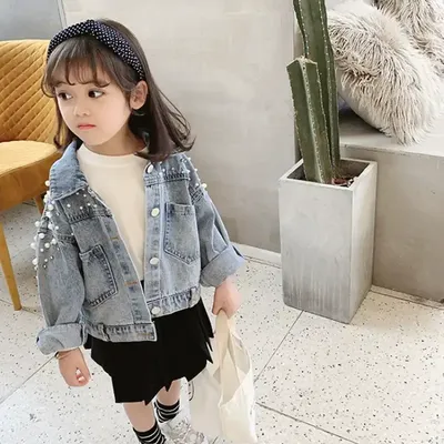 Girls Trendy Denim Fashionable Jacket