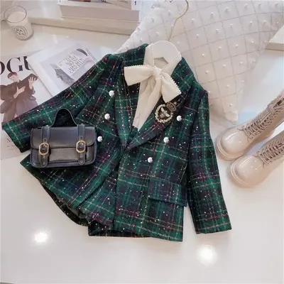 Korean Preppy Style Girls' Suit
