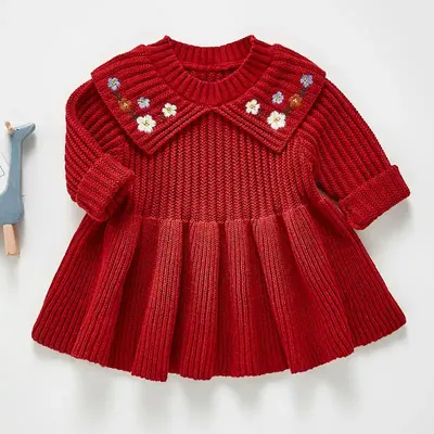 Baby Cotton Embroidery Winter Sweater
