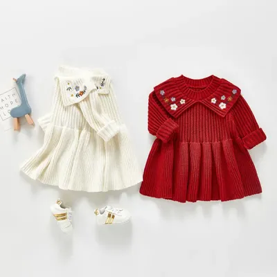 Baby Cotton Embroidery Winter Sweater
