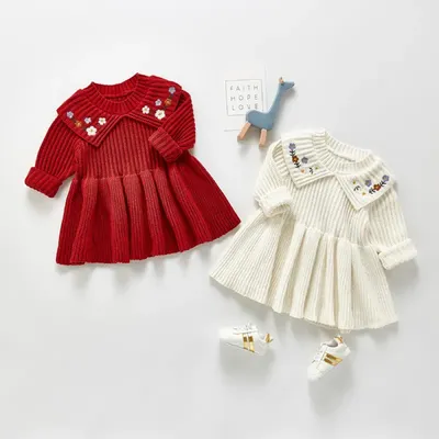 Baby Cotton Embroidery Winter Sweater