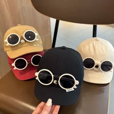 Baby Mesh Bucket Sun Hat with Sunglasses 