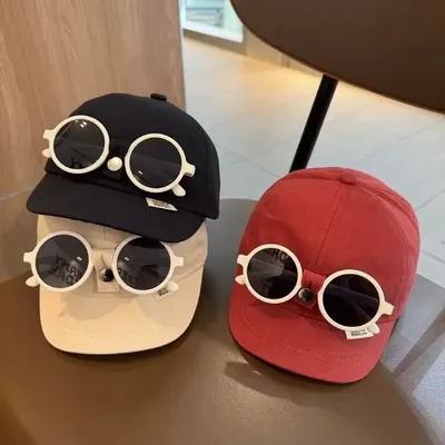 Baby Mesh Bucket Sun Hat with Sunglasses 