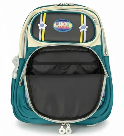 Dino-Quest Explorer: Premium "Happy Dino Family" Ergonomic School Backpack